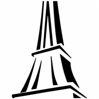 320x320 hd ftestickers eiffeltower blackandwhite silhouette