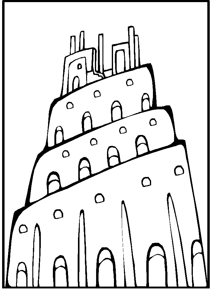 718x957 The Tower Of Babel Coloring Pages