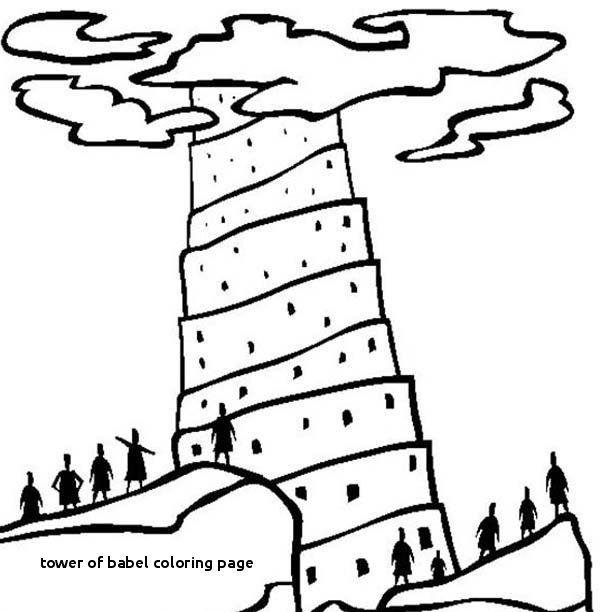 600x612 Tower Of Babel Coloring