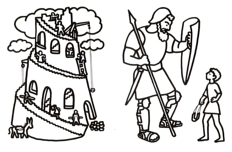 800x524 Tower Of Babel Coloring Page