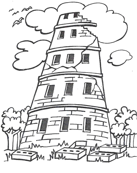 443x558 The Tower Of Babel Coloring Pages Vbs Tower Of Babel
