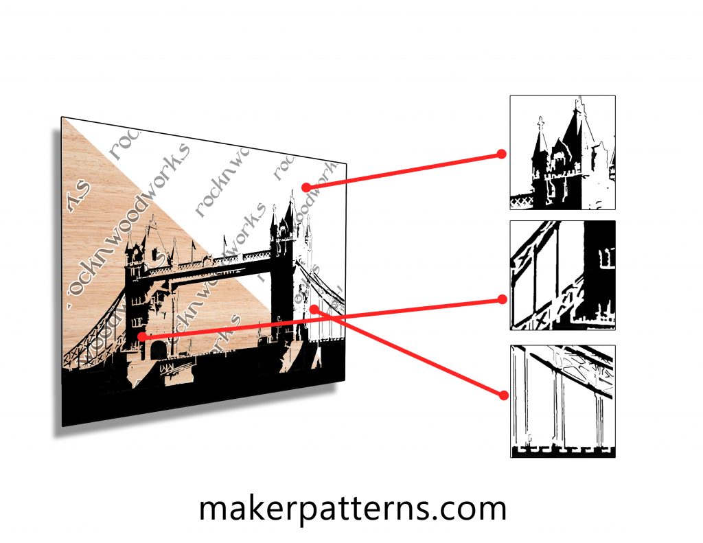 1024x791 London Tower Bridge Scroll Saw Pattern