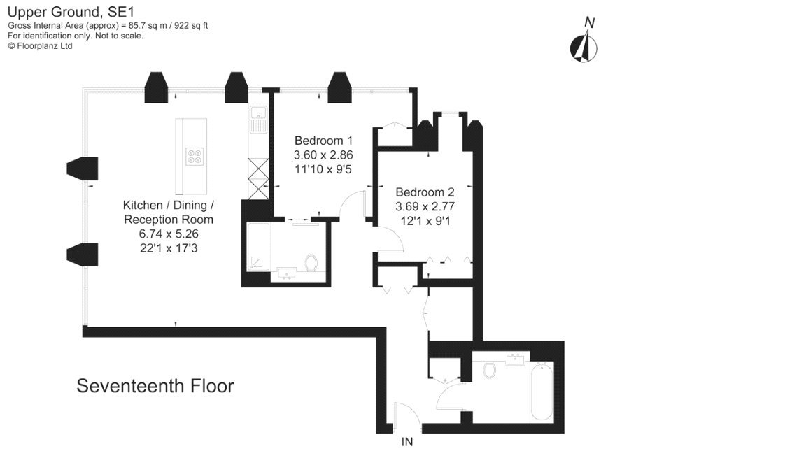 1152x675 Bedroom Property Available For Sale In South Bank Tower, Upper