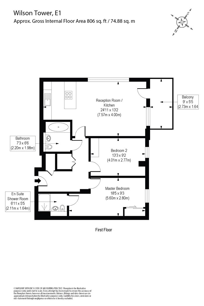 700x1050 Bedroom Property For Sale In Wilson Tower, Christian Street