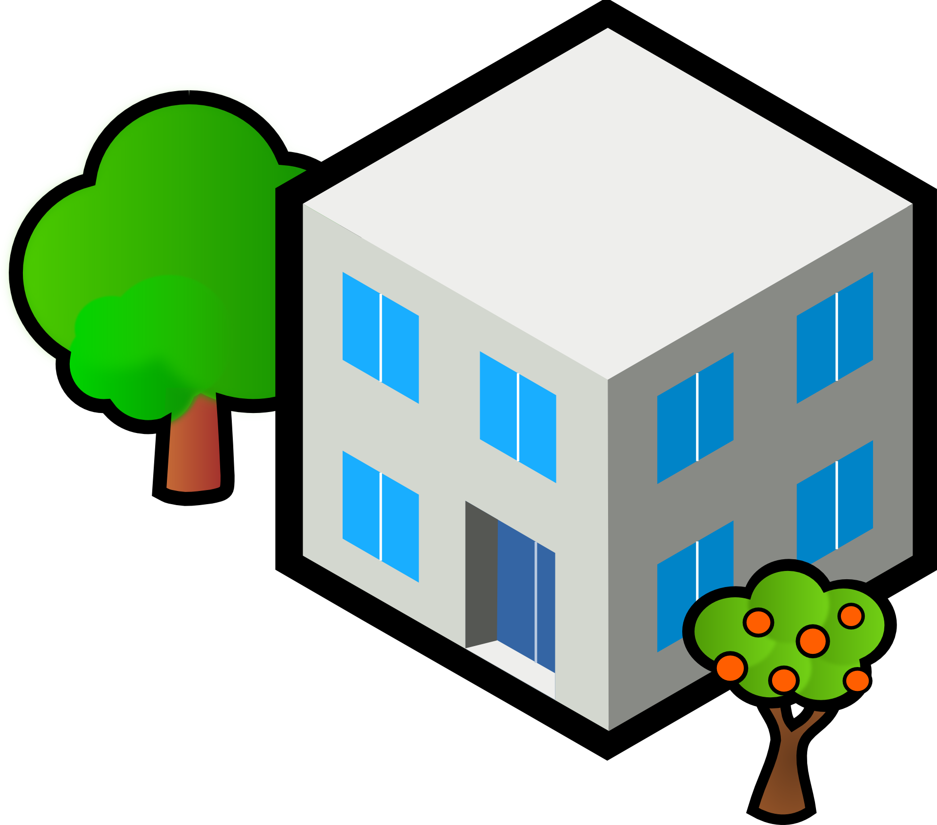 1920x1692 drawing of a nice townhouse free image