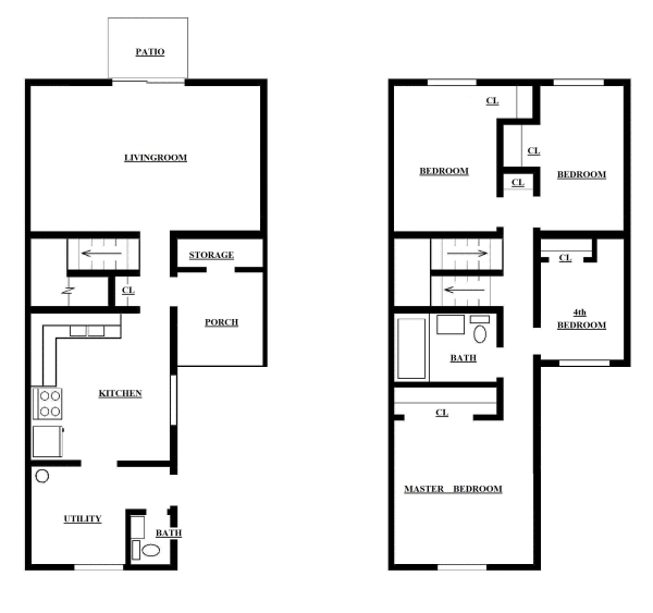 600x563 four bedroom townhouse