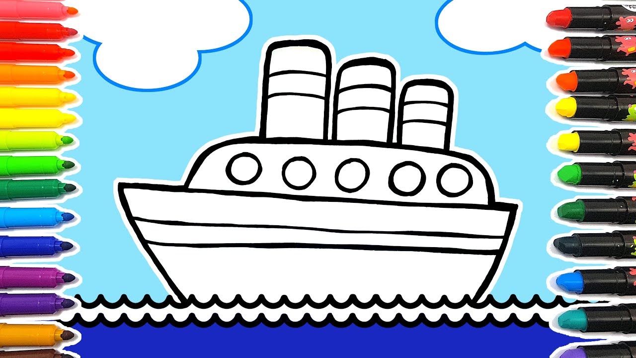 1280x720 Big Boat How To Coloring Drawing Toy Witches