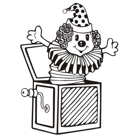 452x452 Toy Box Clipart Black And White