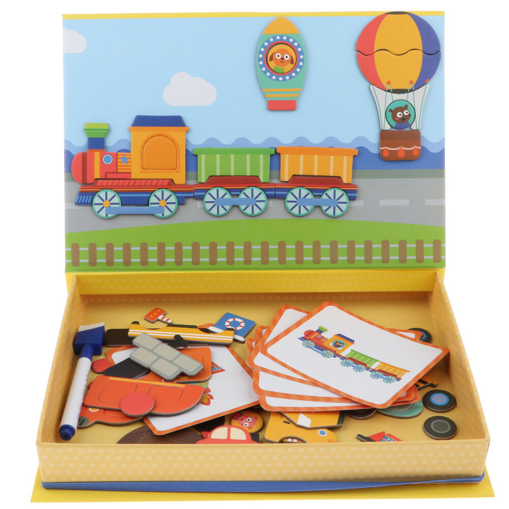 1000x1000 Magnetic Vehicle Car Jigsaw Wooden Art Box Puzzle Board Game