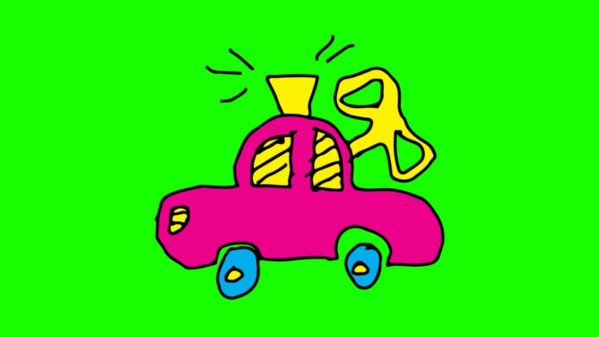 852x480 Kids Drawing Green Screen With Theme Of Toy Car