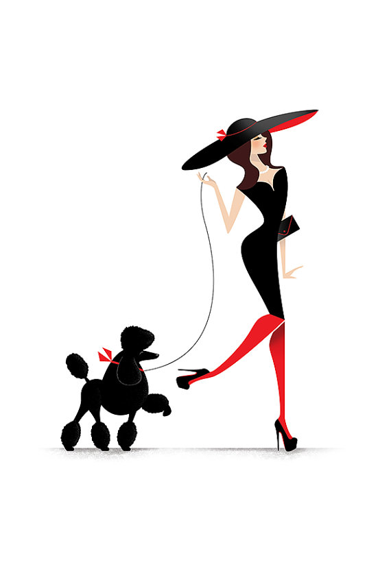 570x833 Madame Poodle Art Print High Fashion Poodle, French Poodles, Art