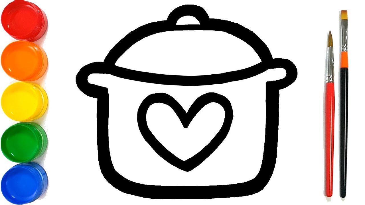 1280x720 Glitter Toy Kitchen Set Coloring And Drawing For Kids, Toddlers