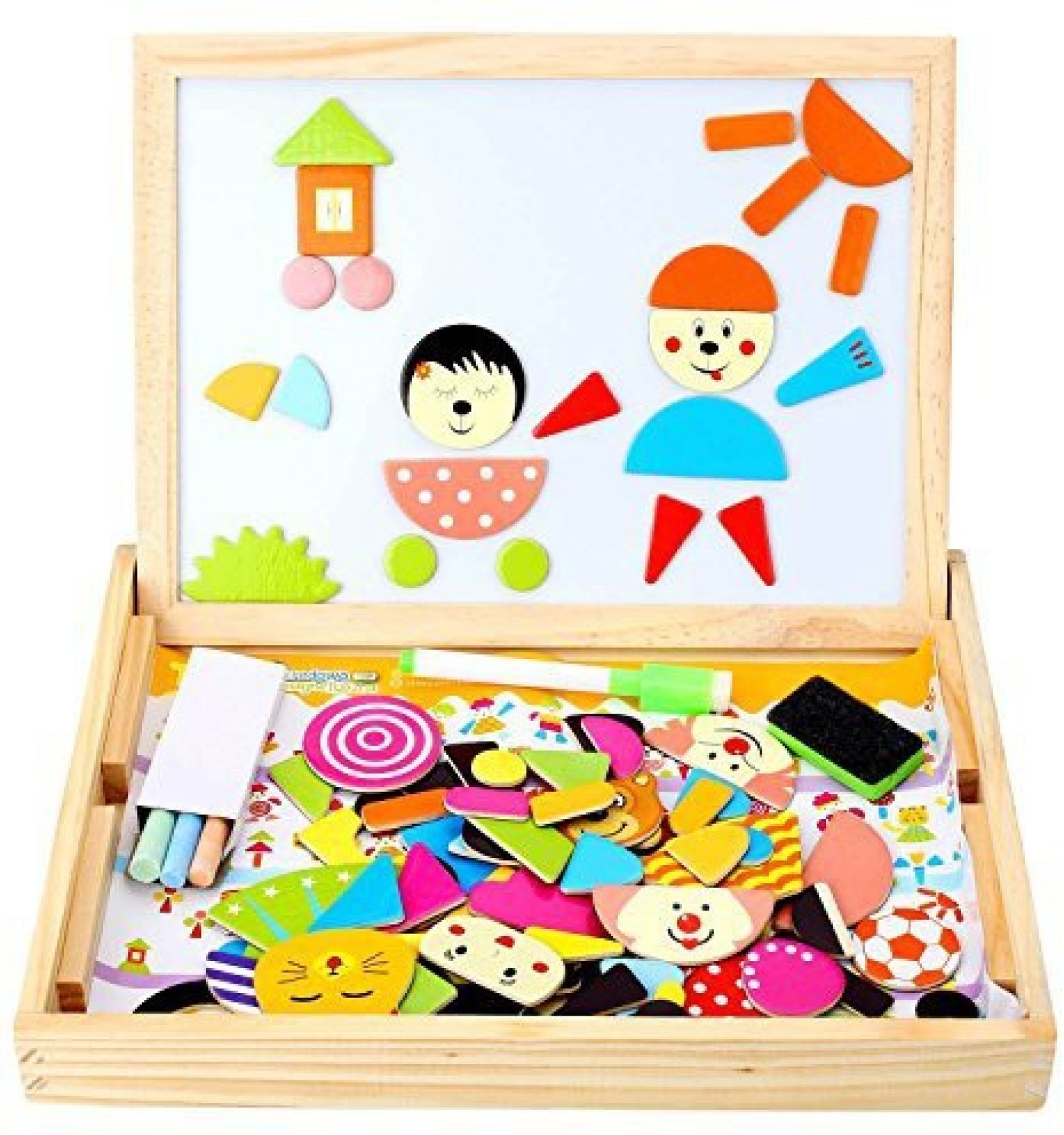 1560x1664 Peradix Double Side Drawing Board Toys Magnetic Puzzle Games Dry