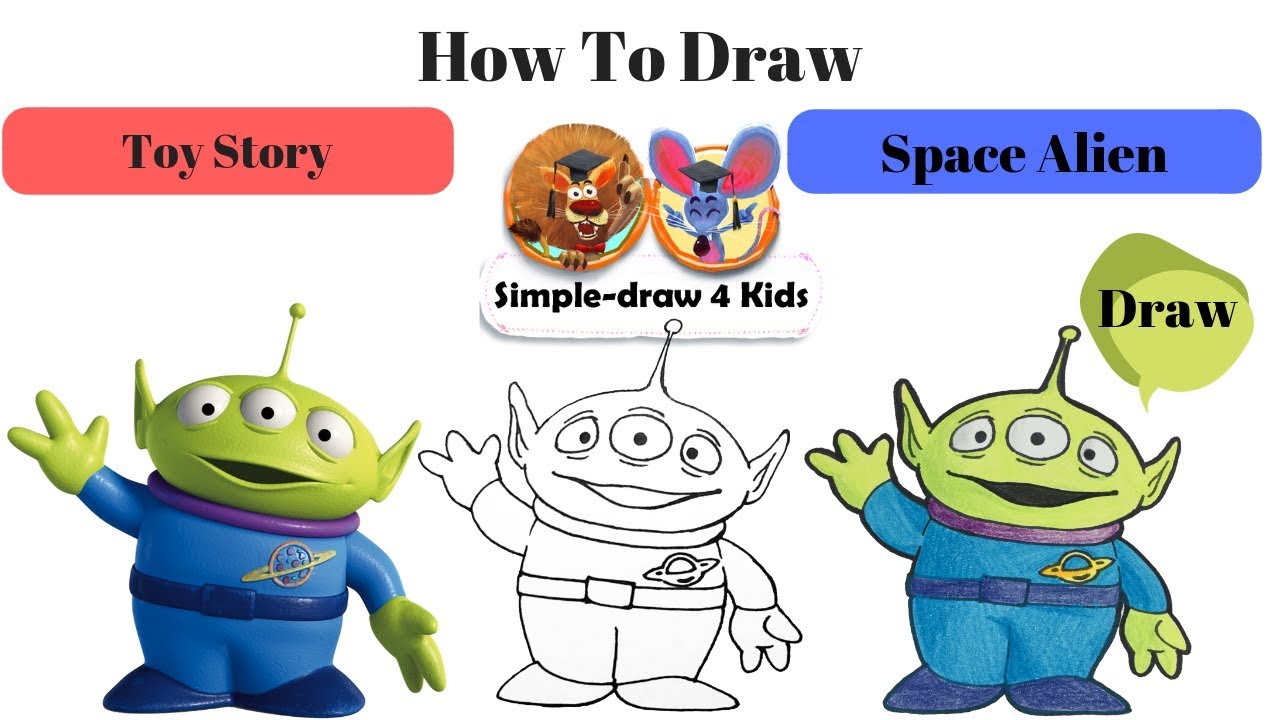 1280x720 How To Draw Toy Story Space Alien