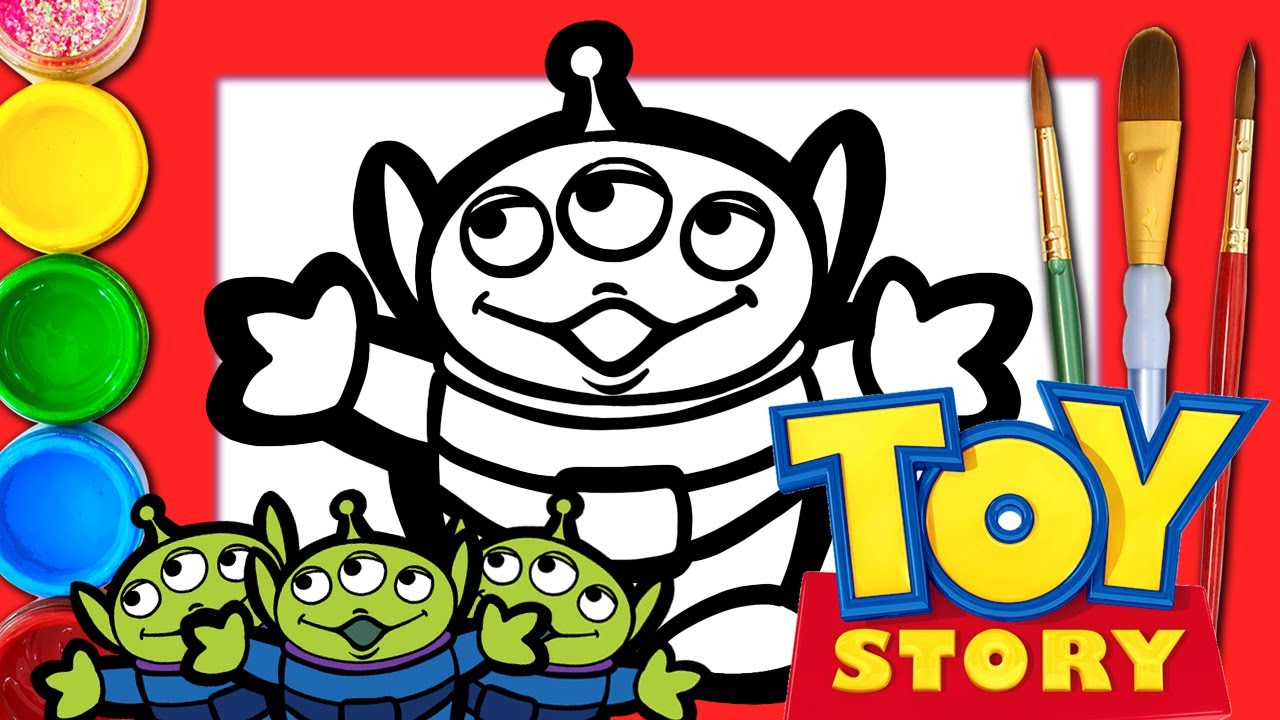 1280x720 How To Draw Cute Alien From Toy Story Learn Colors