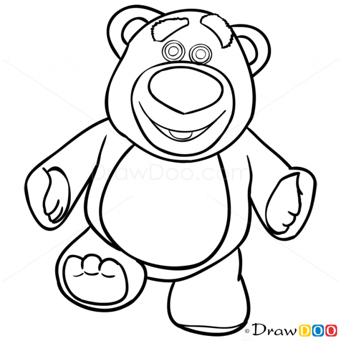 665x664 How To Draw Lotso, Toy Story