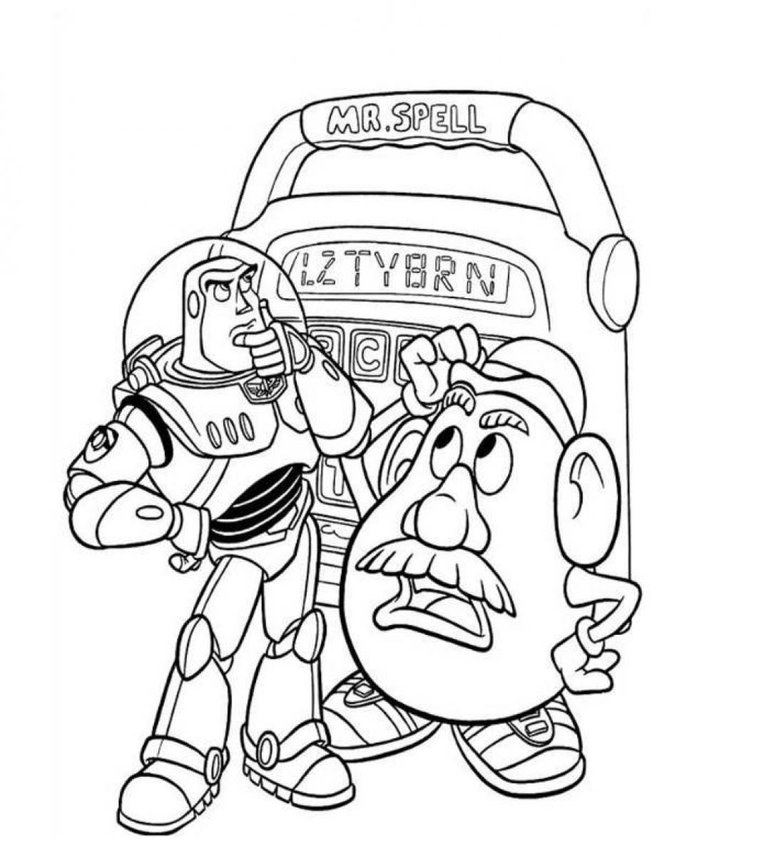 1071x1200 Toy Story Coloring Pages