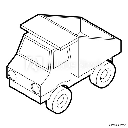 500x500 Toy Truck Icon Outline Illustration Of Toy Truck Vector Icon