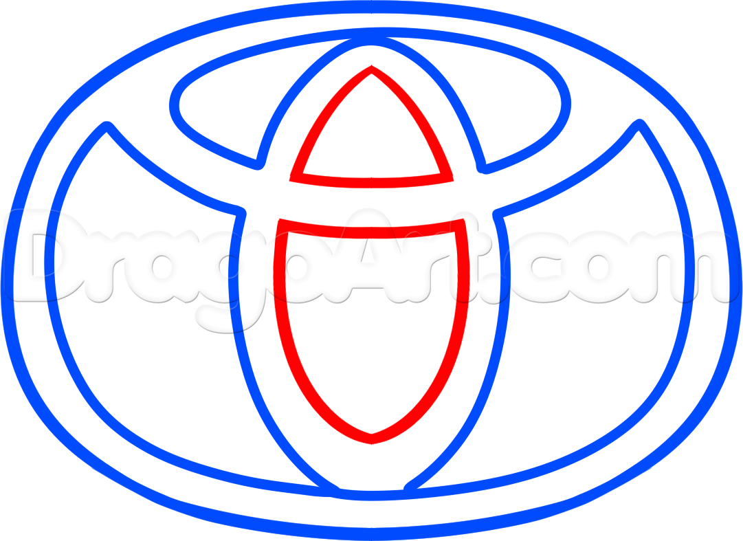1081x787 how to draw the toyota logo, step
