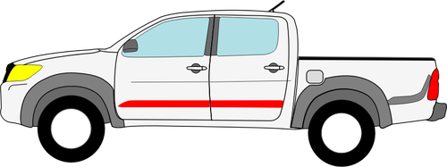 500x187 Toyota Hilux Vector Drawing