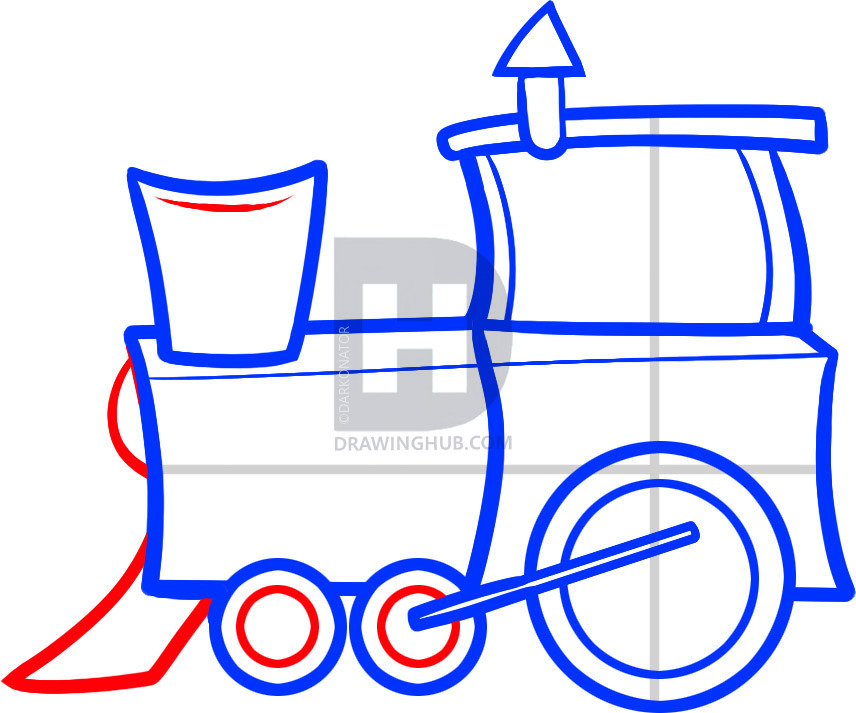 856x713 How To Draw A Train For Kids, Step