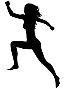 218x300 Collection Of 'female Runner Silhouette Vector' Download More