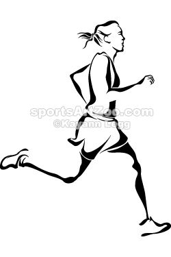 250x375 Female Runner Stylized Vector Design In Track Runner