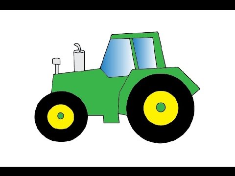 480x360 How To Draw A Tractor Easy Step