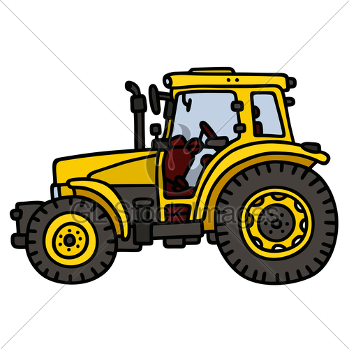 500x500 Yellow Tractor Gl Stock Images