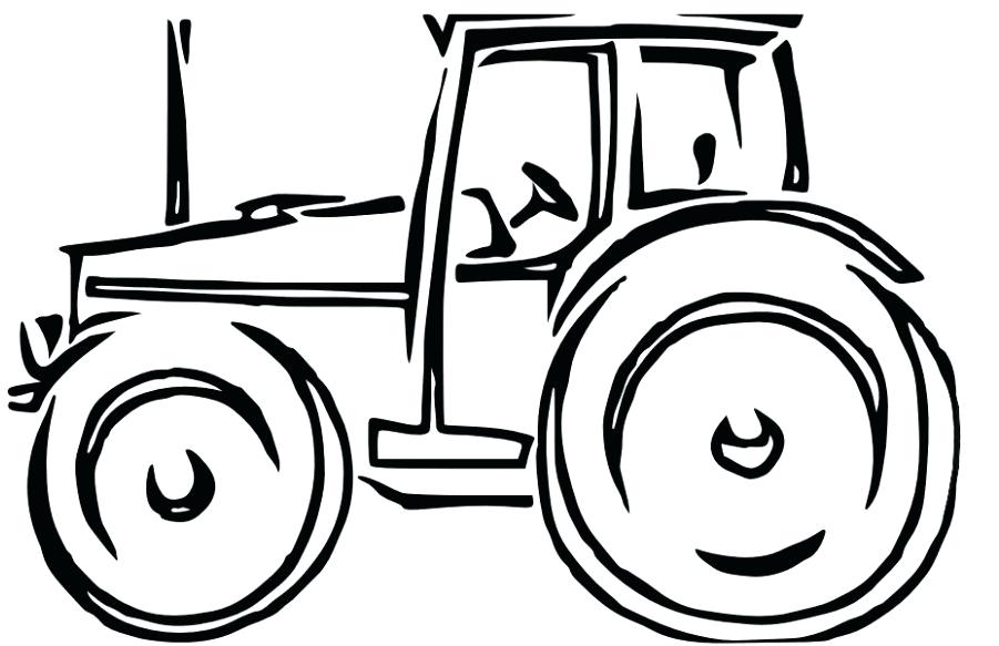 901x583 Drawing Of A Tractor Running