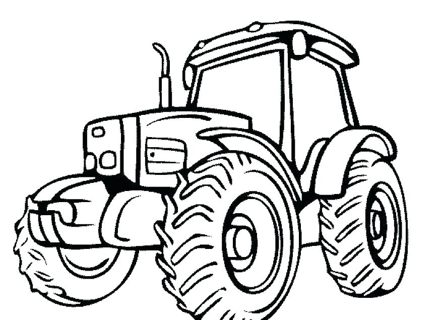 879x635 Coloring Pages For Kids Pdf Disney Easy Printable Tractor Farm