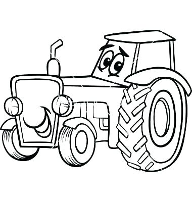 380x400 Tractor Coloring Pages Free Sheets Pictures Stunning Easy Smile