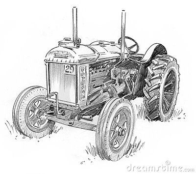 400x354 Huge Collection Of 'old Tractor Drawing' Download More Than