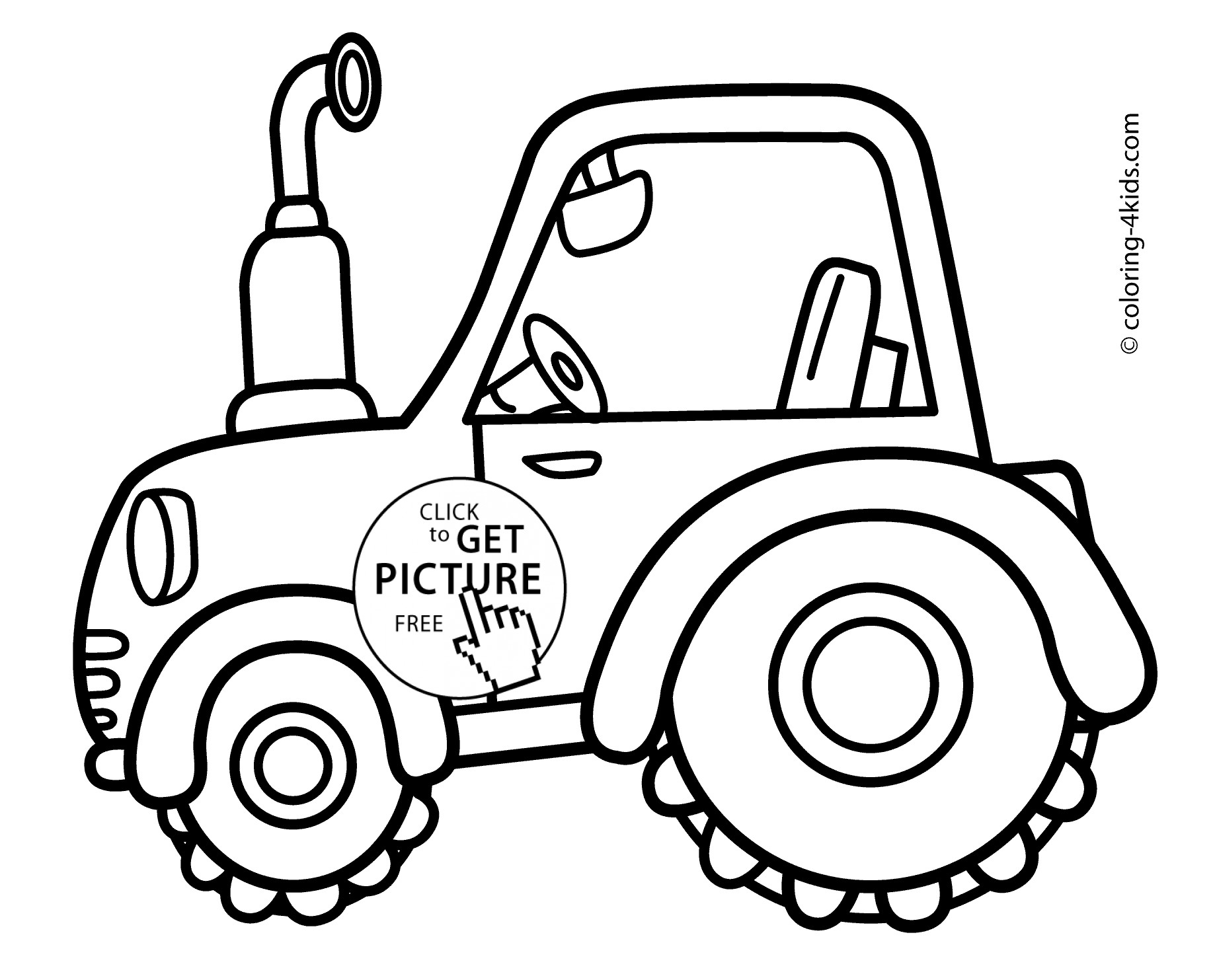 1838x1483 Fantastic Tractor Drawing For Kids Photos