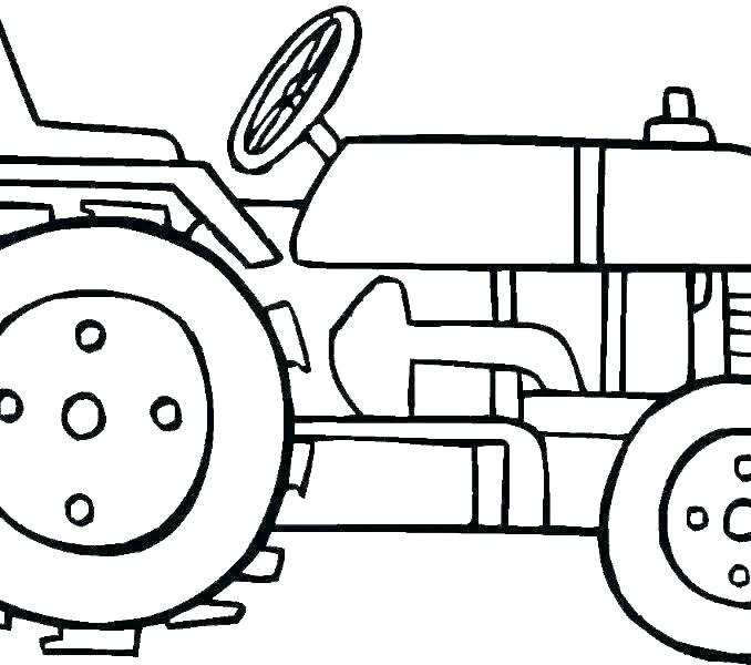 678x600 Simple Tractor Coloring Pages How To Draw A Simple Turkey Coloring