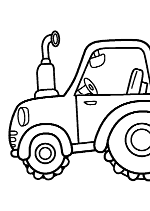300x421 Tractor Transportation Coloring Pages For Kids, Printable Free