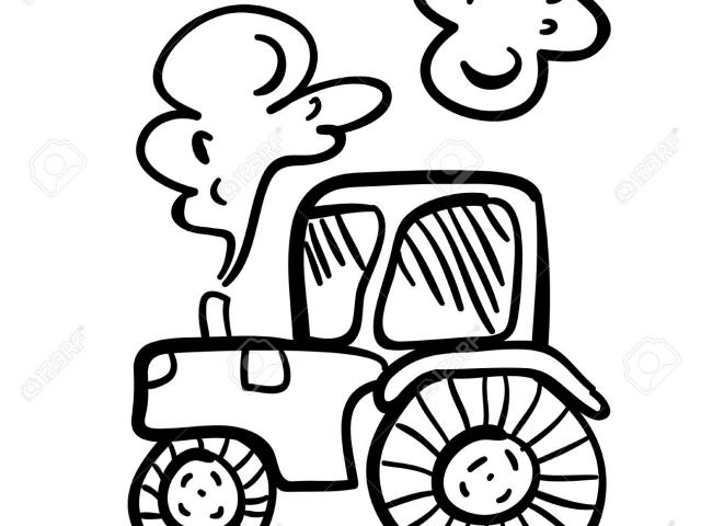 640x480 Free Drawn Tractor, Download Free Clip Art