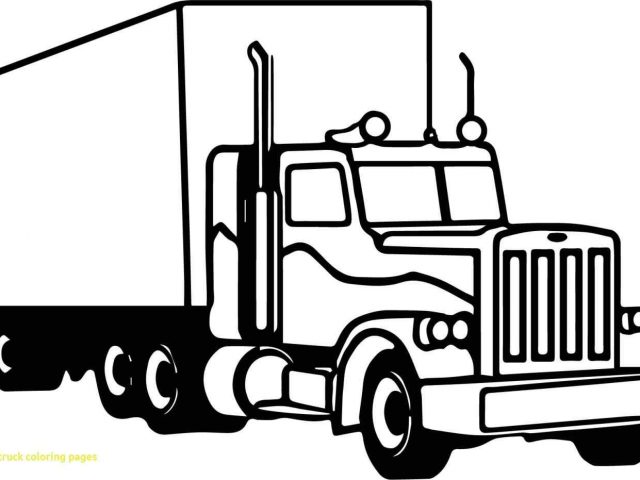 640x480 Rhindowin Side Semi Truck Line Drawing View To Draw A Tractor
