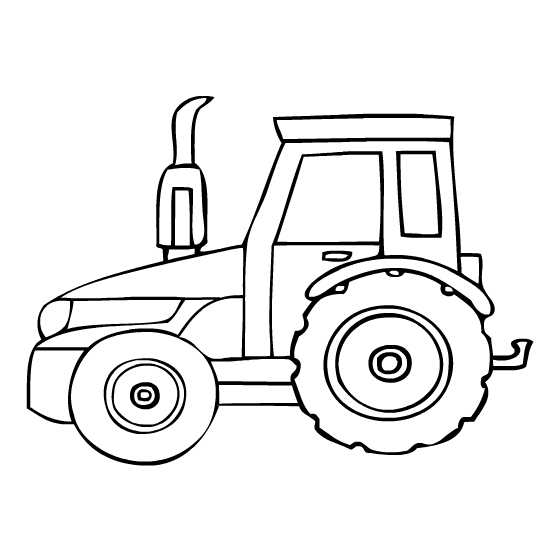 560x560 Drawn Tractor Drawing