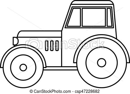 450x324 Tractor Icon Outline Tractor Icon In Outline Style Isolated