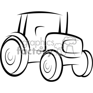300x300 Tractor Vector Outline Clipart Royalty Free Icon