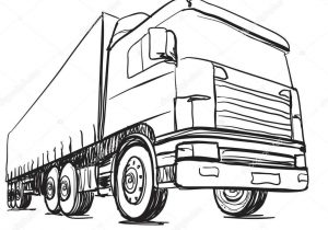 300x210 trailers rhindowin coloring semi truck drawing outline pictures