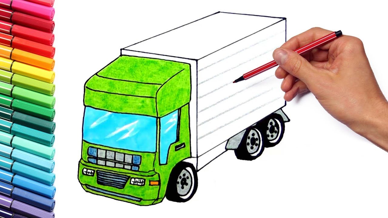 1280x720 Drawing Vehicles Truck And Tractor For Kids
