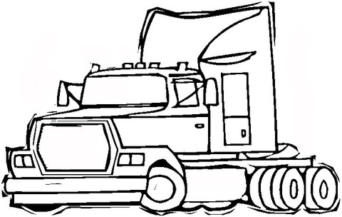 480x304 Luxury Tractor Trailer Coloring Pages