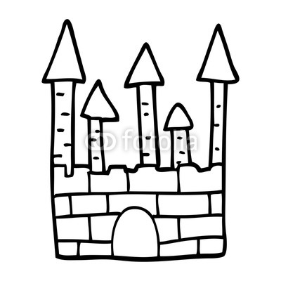 400x400 Line Drawing Cartoon Traditional Castle Buy Photos Ap Images