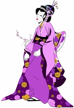 254x368 Geisha Free Vector Download