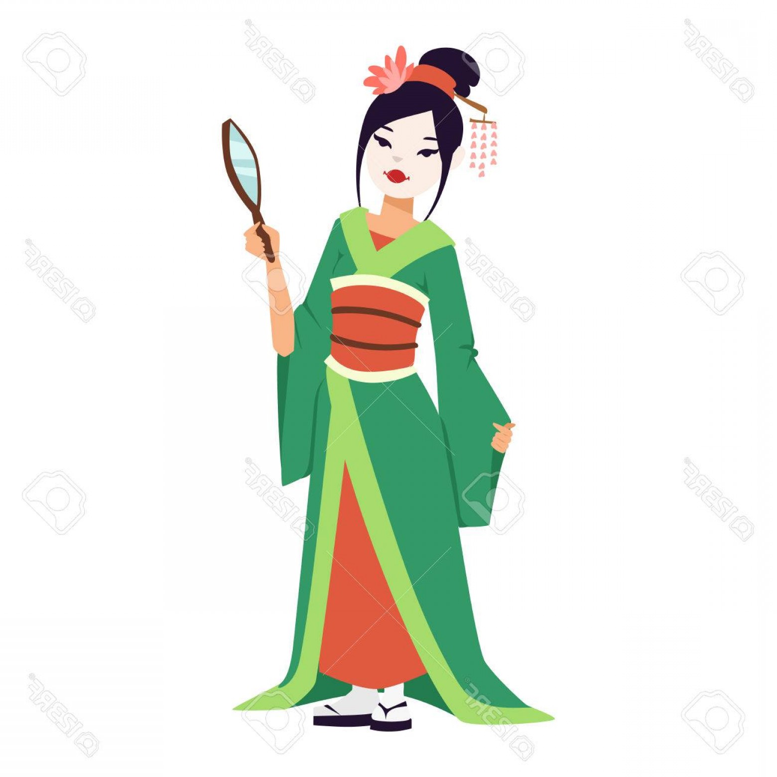 1560x1560 photostock vector vector kokeshi doll japanese geisha girl