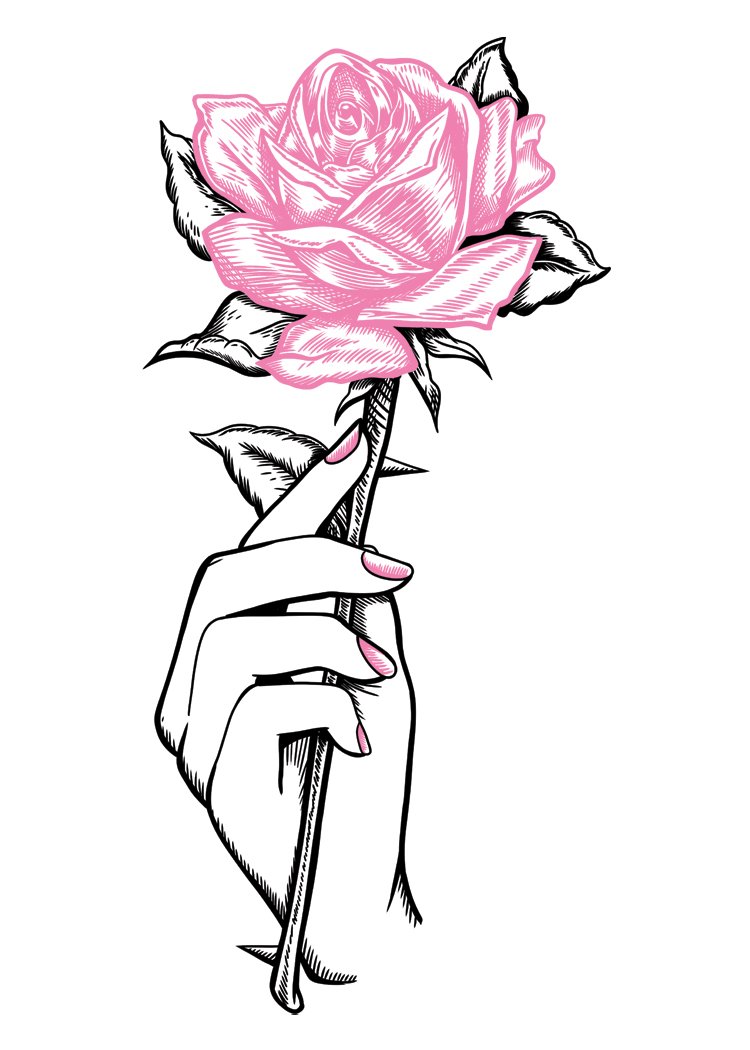 750x1050 Rose In Hand