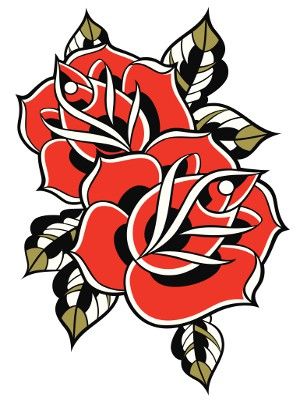 300x400 traditional rose tattoos a traditional rose tattoos, black