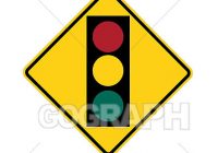 200x140 Stock Illustration Road Sign Traffic Light Clipart Drawing Detail
